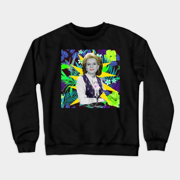 Barbara Walters Crewneck Sweatshirt by austyndelugoart